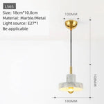 Suspension Led Marbre Blanc Design Luminaire Chambre