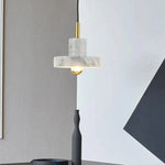 Suspension Led Marbre Blanc Design Luminaire Chambre