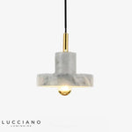 Suspension Led Marbre Blanc Design Luminaire Chambre