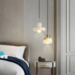 Suspension Led Marbre Blanc Luxe Luminaire Chambre