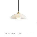 Suspension Led Marbre Blanc Moderne 30 X 15Cm Luminaire Chambre