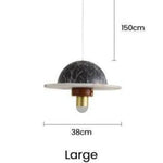 Suspension Led Marbre Noir Blanc Doré Luminaire Chambre