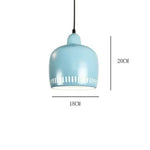Suspension Led Métal Coloré Decor Bleu Luminaire Doré