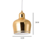 Suspension Led Métal Coloré Decor Doré Luminaire Doré