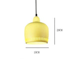 Suspension Led Métal Coloré Decor Jaune Luminaire Doré