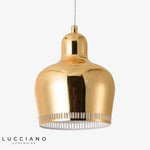 Suspension Led Métal Coloré Decor Luminaire Doré