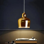Suspension Led Métal Coloré Decor Luminaire Doré
