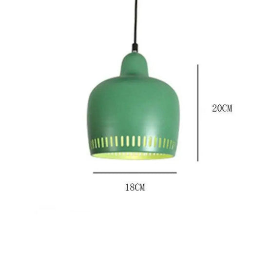 Suspension Led Métal Coloré Decor Vert Luminaire Doré