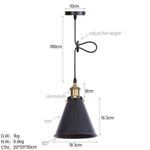 Suspension Led Métal Conique Loft Luminaire Chambre