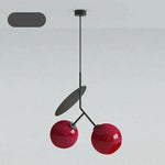 Suspension Led Métal Design Cerise C - 2 Lampes / 50Cm Luminaire Chambre