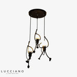 Suspension Led Métal Design Humain Luminaire Chambre