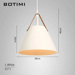 Suspension Led Métal Et Tissu Botimi Blanc - L Luminaire Chambre