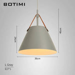 Suspension Led Métal Et Tissu Botimi Gris - L Luminaire Chambre