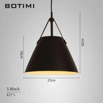 Suspension Led Métal Et Tissu Botimi Noir - S Luminaire Chambre