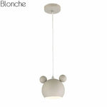 Suspension Led Mickey Colorée Blanc Luminaire Chambre