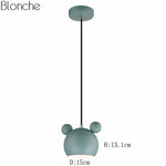 Suspension Led Mickey Colorée Bleu Luminaire Chambre