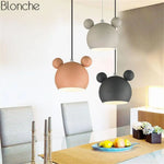 Suspension Led Mickey Colorée Luminaire Chambre