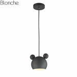 Suspension Led Mickey Colorée Noir Luminaire Chambre