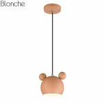 Suspension Led Mickey Colorée Rose Luminaire Chambre