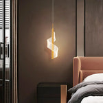 Suspension Led Minimaliste Ondulée Luminaire Chambre