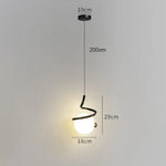 Suspension Led Minimaliste Ondulée Polino Luminaire Chambre