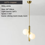 Suspension Led Moderne 3 Globes Lluna Doré - Blancs / Chaude Luminaire Chambre