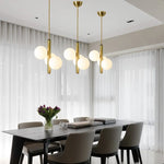 Suspension Led Moderne 3 Globes Lluna Luminaire Chambre