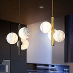 Suspension Led Moderne 3 Globes Lluna Luminaire Chambre