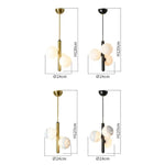 Suspension Led Moderne 3 Globes Lluna Luminaire Chambre