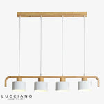 Suspension Led Moderne Bois Coloré Luminaire Chambre