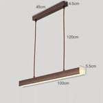 Suspension Led Moderne Bois Imitation 100Cm Luminaire Chambre