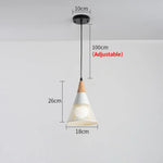 Suspension Led Moderne Conique Abril Blanc Luminaire Chambre