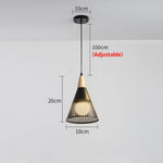 Suspension Led Moderne Conique Abril Noir Luminaire Chambre