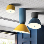 Suspension Led Moderne Jaune Métallique Luminaire Chambre