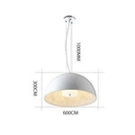 Suspension Led Moderne Métal Arrondi L / Blanc Luminaire Chambre