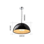 Suspension Led Moderne Métal Arrondi L / Noir Luminaire Chambre