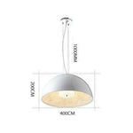 Suspension Led Moderne Métal Arrondi S / Blanc Luminaire Chambre