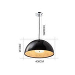 Suspension Led Moderne Métal Arrondi S / Noir Luminaire Chambre