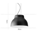 Suspension Led Moderne Métal Coloré Noir Luminaire Chambre