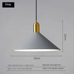 Suspension Led Moderne Sidonia Gris - D35 X H25 Cm / Chaude Luminaire Chambre