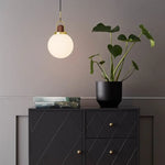 Suspension Led Moderne Verre Et Bois Luminaire Chambre