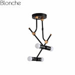 Suspension Led Noire Rétro Moderne Luminaire Chambre