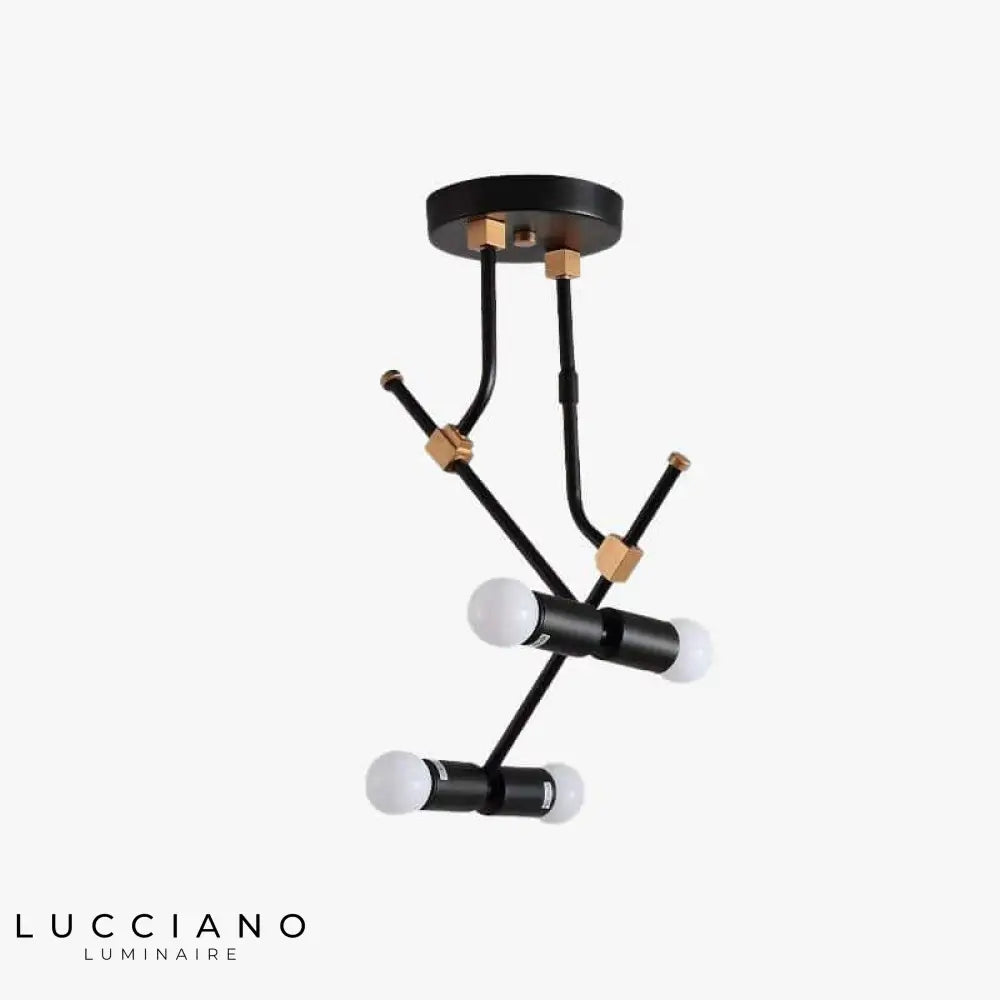 Suspension Led Noire Rétro Moderne Luminaire Chambre