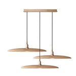 Suspension Led Nordic Bois Abat-Jour C / Beige Froide Luminaire Chambre