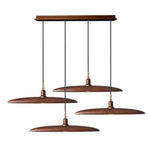 Suspension Led Nordic Bois Abat-Jour D / Marron Froide Luminaire Chambre