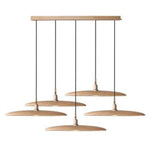 Suspension Led Nordic Bois Abat-Jour E / Beige Froide Luminaire Chambre