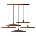 Suspension Led Nordic Bois Abat-Jour E / Marron Froide Luminaire Chambre