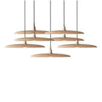 Suspension Led Nordic Bois Abat-Jour Luminaire Chambre