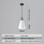 Suspension Led Nordique Métal Haston A - Blanc / Chaude Luminaire Chambre