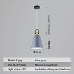 Suspension Led Nordique Métal Haston A - Gris / Chaude Luminaire Chambre